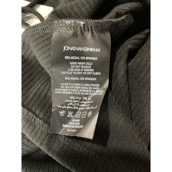 Jonathan Simkhai 'Merritt' Black Spandex Long Sleeve Top Size M - NWT - Picture 4 of 5